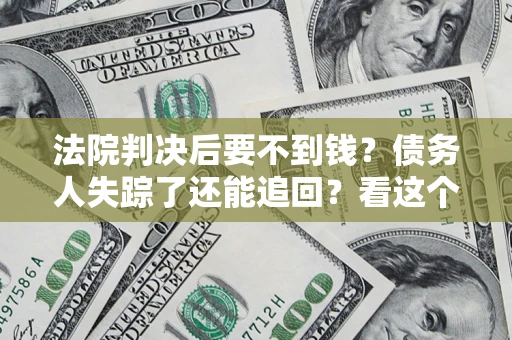 武汉法院判决后要不到钱？债务人失踪了还能追回？看这个方法！