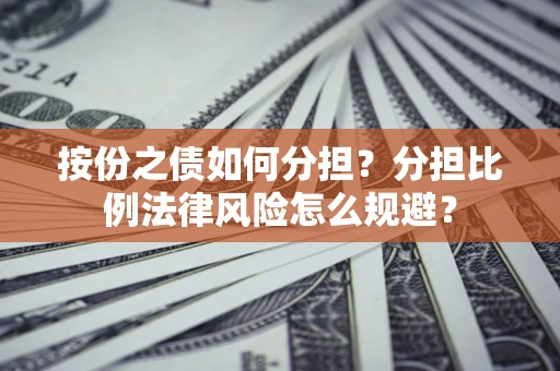 武汉按份之债如何分担？分担比例法律风险怎么规避？