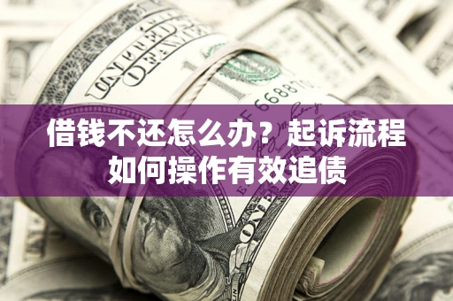 武汉借钱不还怎么办？起诉流程如何操作有效追债
