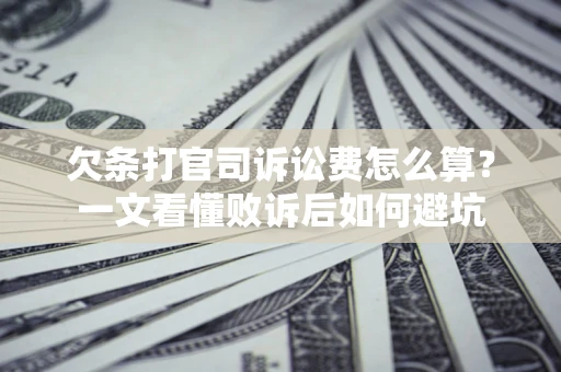 武汉欠条打官司诉讼费怎么算？一文看懂败诉后如何避坑
